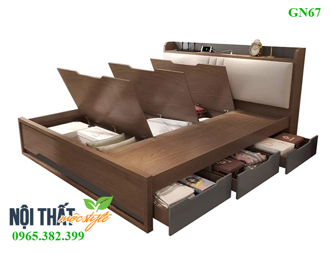 Giường ngủ GN67 gỗ công nghiệp đẹp cao cấp Giường ngủ GN67 gỗ công nghiệp đẹp cao cấp