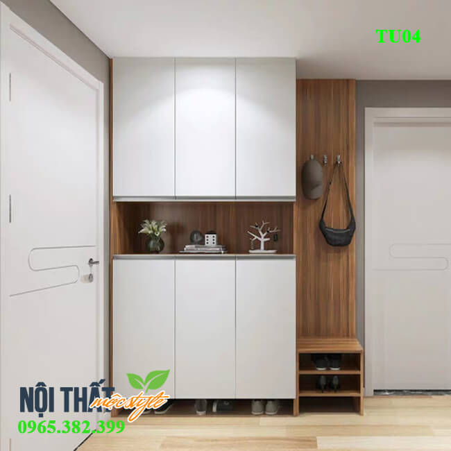 Tủ giày TU04 đẹp, tủ giày ao kịch trần hiện đại Tủ giày TU04 đẹp, tủ giày ao kịch trần hiện đại