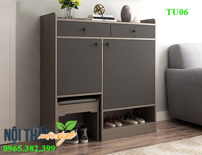 Tủ giày Tu06tủ giày TU06, màu xám sang trọng, lịch sự tủ giày TU06, màu xám sang trọng, lịch sự