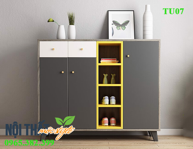 Tủ giày gỗ công nghiệp TU07 Tủ giày TU07 thông minh, tô di