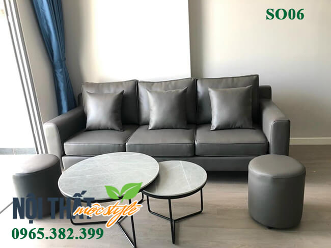 Bộ sofa SO06 tông màu ghi hiện đại Bộ sofa SO06 tông màu ghi hiện đại