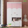 Mẫu tủ quần áo trẻ em với thiết kế và màu sắc ngọt ngào