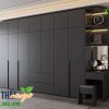 Tủ quần áo gỗ công nghiệp TG55 với thiết kế hiện đại, làm nổi bật không gian phòng ngủ
