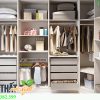 Chiếc tủ TG11 với thiết kế chia ngăn vô cùng khoa học, tiện lợi mà vẫn đảm bảo được tính thẩm mỹ